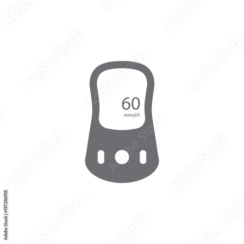 Glucometer icon. Simple element illustration. Glucometer symbol design template. Can be used for web and mobile