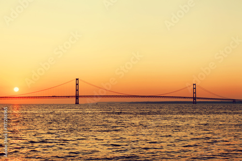 Long Bridge On Summer Sunset