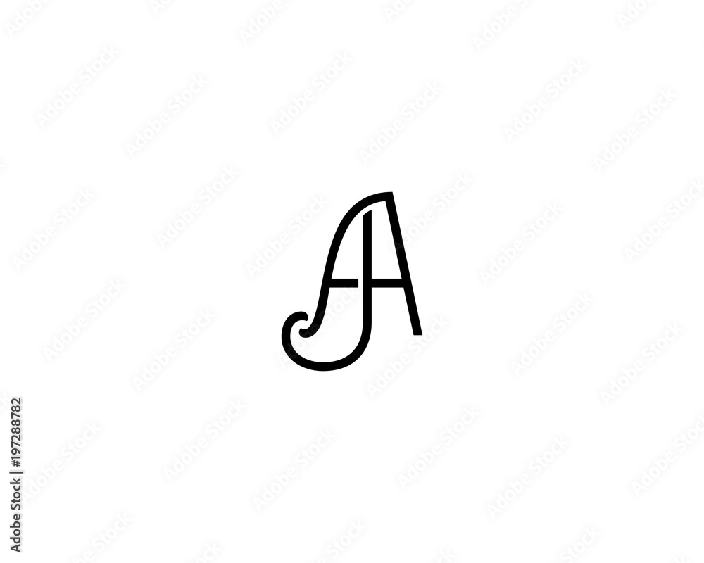 Company letter AJ logo luxury design Vector Template  MasterBundles