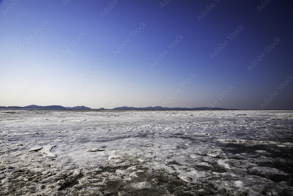 Winter is quiet coast. Korea West Sea