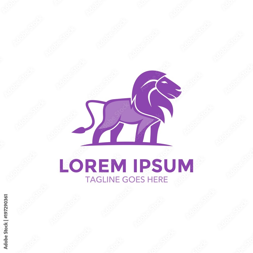 Obraz premium lion logo. vector illustration. unique