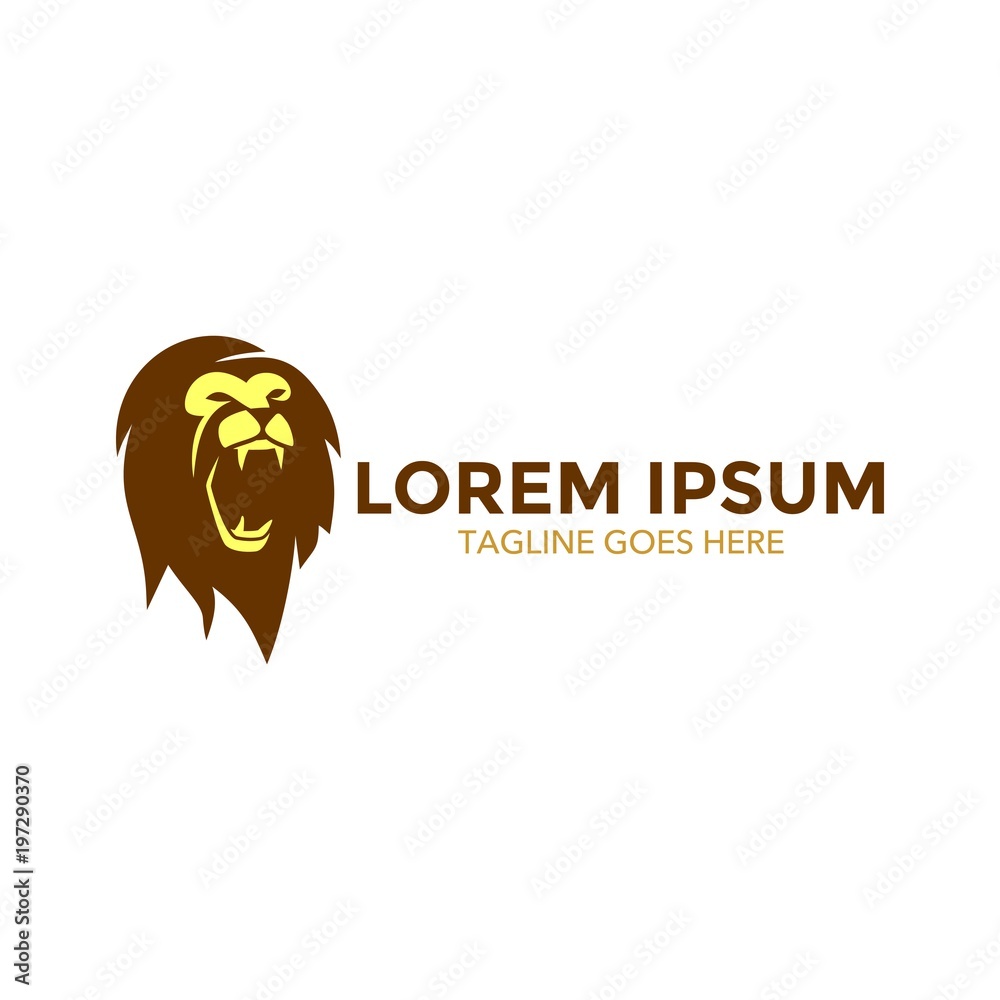 Fototapeta premium lion logo. vector illustration. unique
