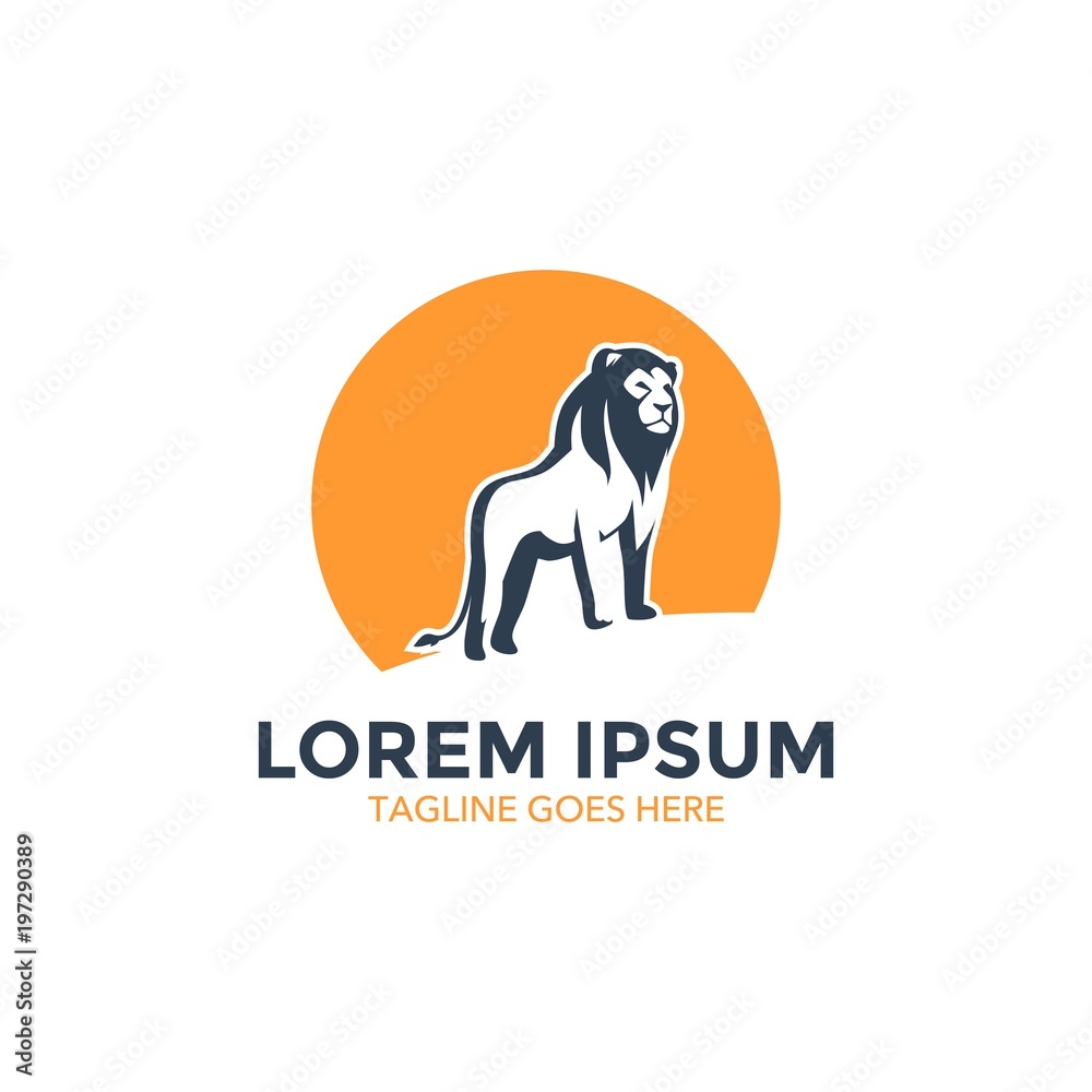 Fototapeta premium lion logo. vector illustration. unique