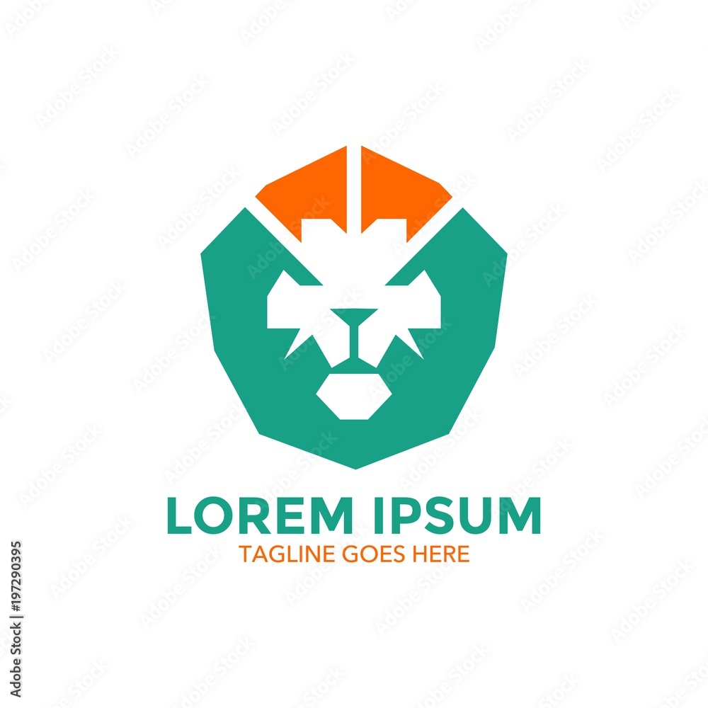 Fototapeta premium lion logo. vector illustration. unique