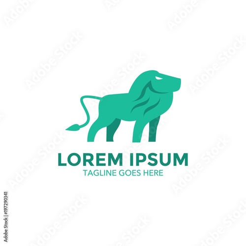Fototapeta Naklejka Na Ścianę i Meble -  lion logo. vector illustration. unique