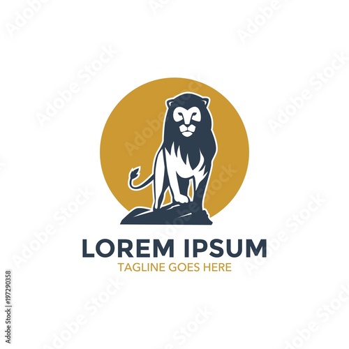 Fototapeta Naklejka Na Ścianę i Meble -  lion logo. vector illustration. unique