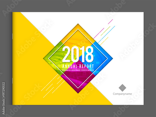 Cover design template corporate business annual report brochure poster company profile catalog magazine flyer booklet leaflet. Landscape cover page design element sample image with Gradient Mesh.