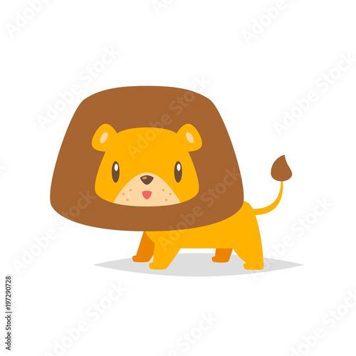 Fototapeta Naklejka Na Ścianę i Meble -  Cute lion vector illustration