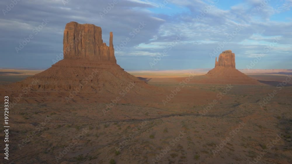 Aerial view of Monument Valley and its rocks Aerial view of Monument Valley and its rocks