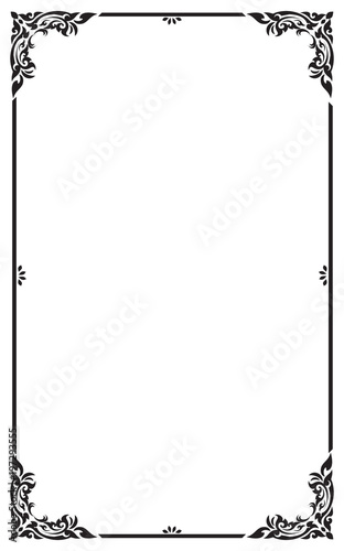 Decorative frame and borders , Black and white, Vector illustration