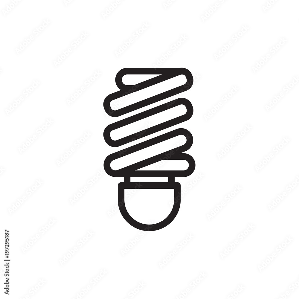 energy saving bulb outlined vector icon. Modern simple isolated sign. Pixel perfect vector  illustration for logo, website, mobile app and other designs