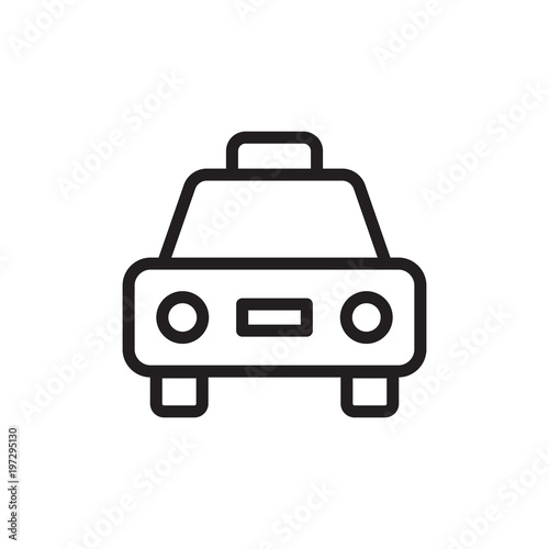 taxi  cab outlined vector icon. Modern simple isolated sign. Pixel perfect vector  illustration for logo  website  mobile app and other designs