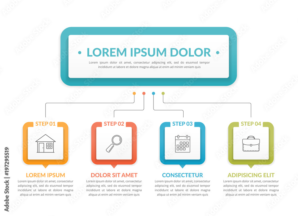 Infographic Template with 4 Steps Infographic Template with 4 Steps