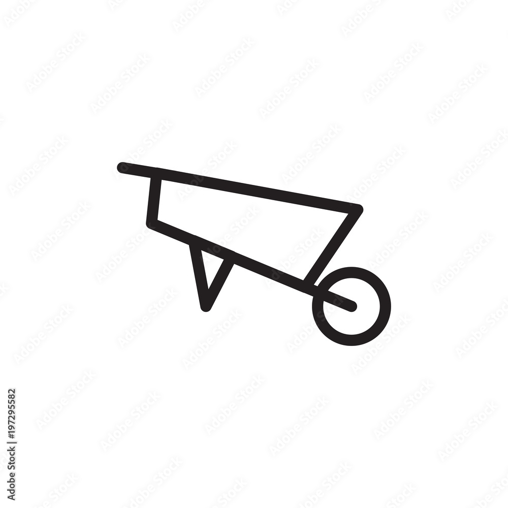 wheelbarrow, building tool outlined vector icon. Modern simple isolated sign. Pixel perfect vector illustration for logo, website, mobile app and other designs wheelbarrow, building tool outlined vector icon. Modern simple isolated sign. Pixel perfect vector illustration for logo, website, mobile app and other designs