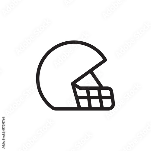 rugby helmet outlined vector icon. Modern simple isolated sign. Pixel perfect vector  illustration for logo, website, mobile app and other designs