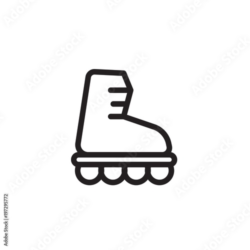 roller shoes outlined vector icon. Modern simple isolated sign. Pixel perfect vector  illustration for logo, website, mobile app and other designs