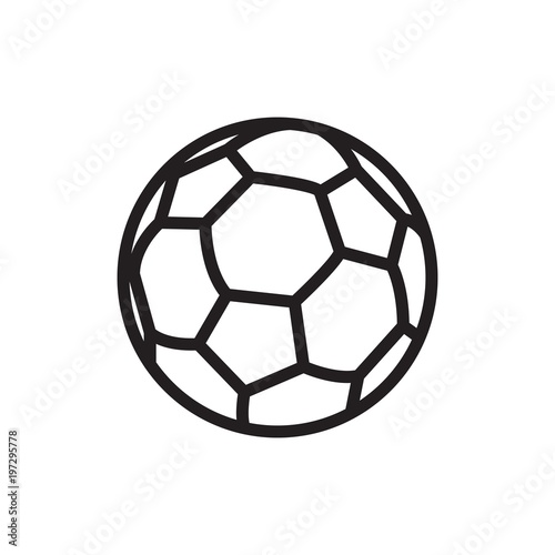 soccer ball  football ball outlined vector icon. Modern simple isolated sign. Pixel perfect vector  illustration for logo  website  mobile app and other designs