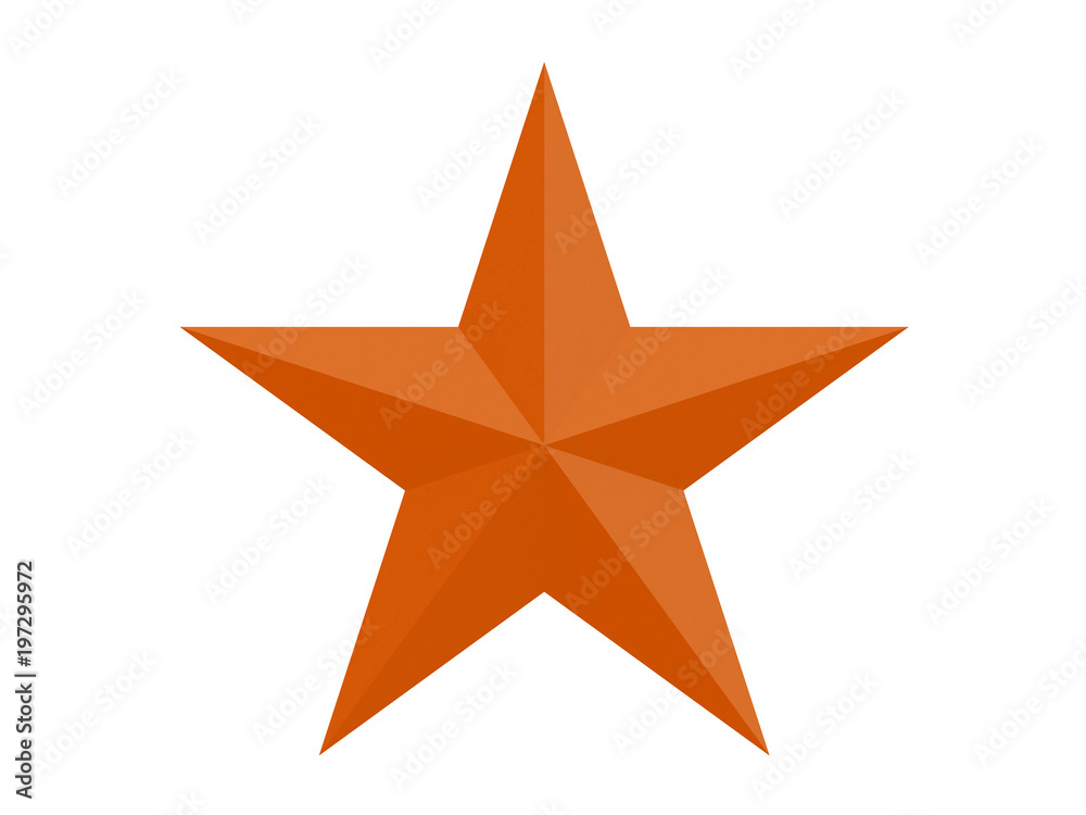 faceted star with 10 sides isolated on a white background 3d rendering faceted star with 10 sides isolated on a white background 3d rendering