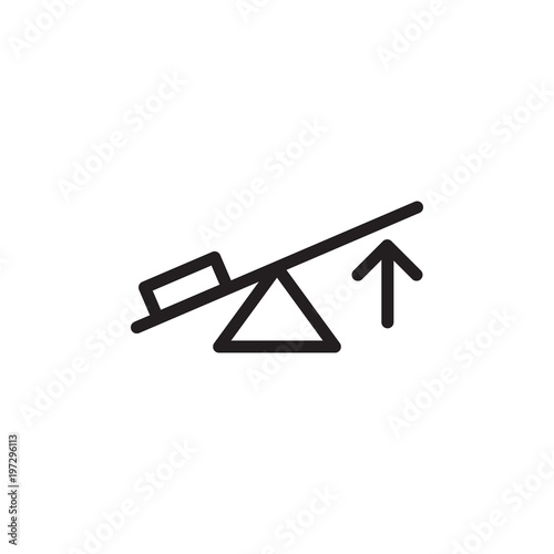 lever, physics outlined vector icon. Modern simple isolated sign. Pixel perfect vector  illustration for logo, website, mobile app and other designs