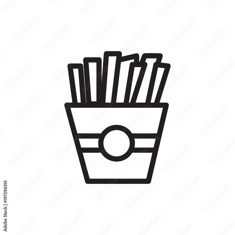 potato fries outlined vector icon. Modern simple isolated sign. Pixel perfect vector illustration for logo, website, mobile app and other designs potato fries outlined vector icon. Modern simple isolated sign. Pixel perfect vector illustration for logo, website, mobile app and other designs