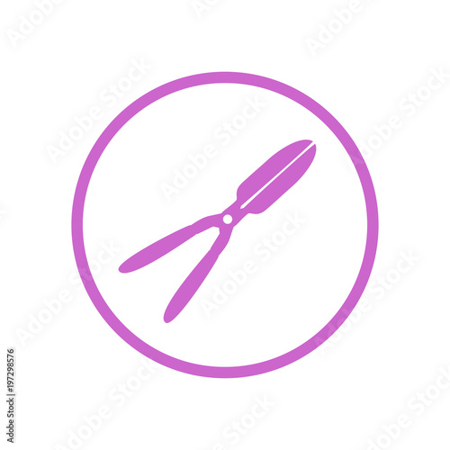 Garden pruner, agriculture tool icon