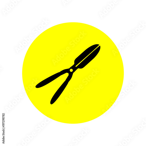 Garden pruner, agriculture tool icon