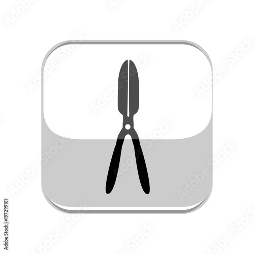 Garden pruner, agriculture tool icon