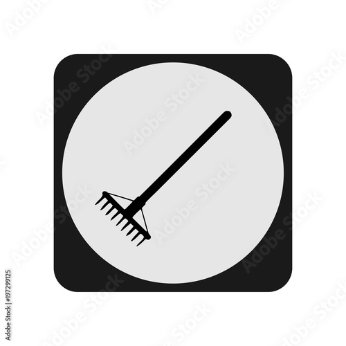 Garden rake. Vector Illustration
