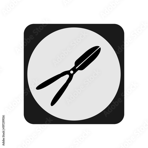 Garden pruner, agriculture tool icon
