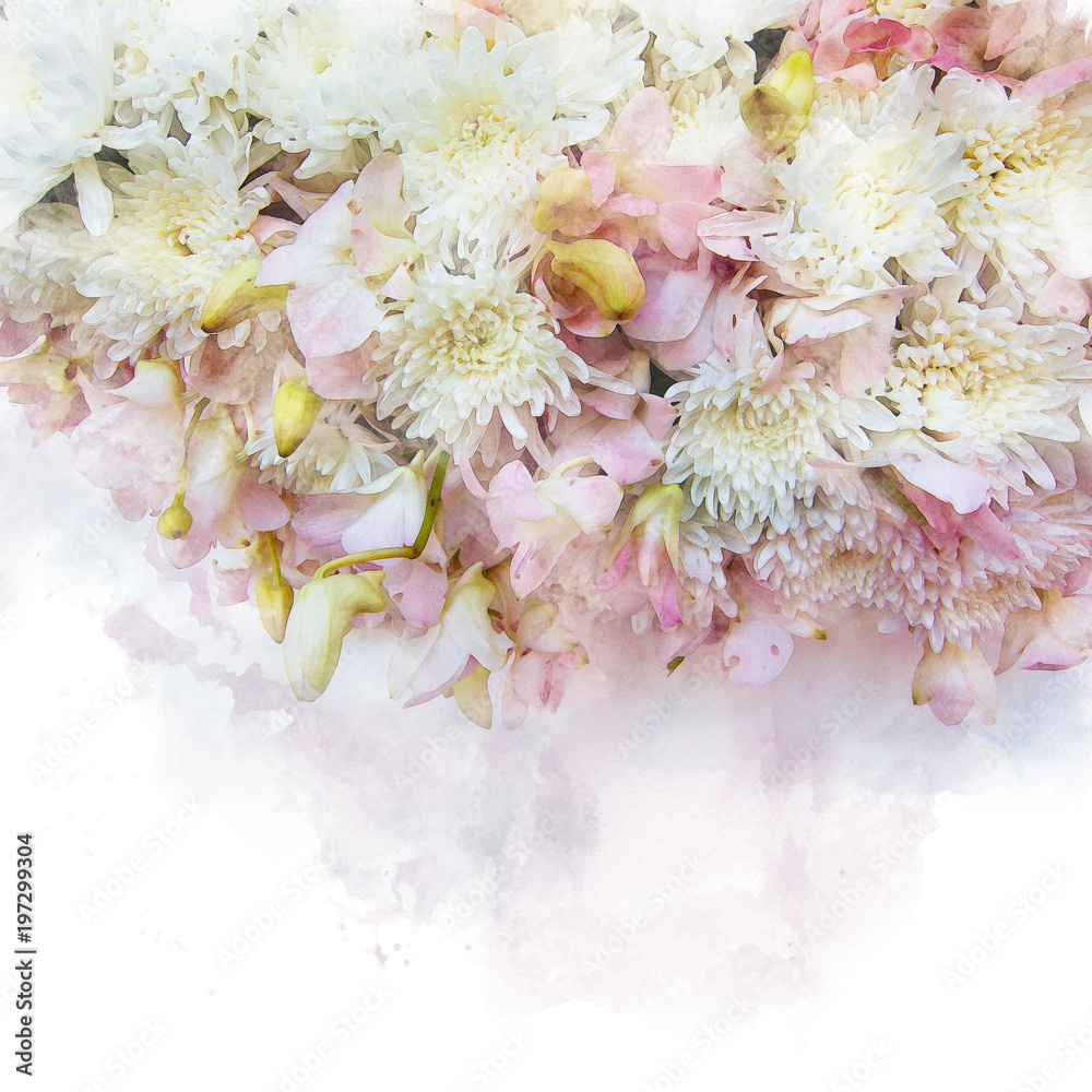 Illustration of blossom flower. Illustration of blossom flower.