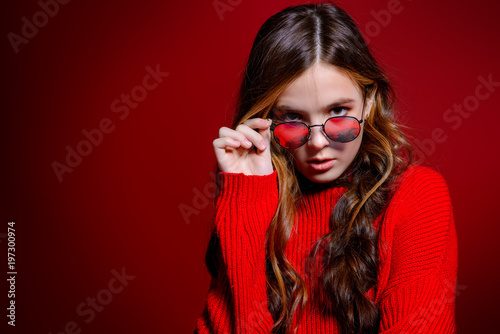 teenager in sunglasses