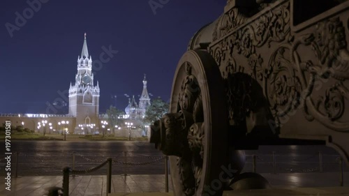 The Tsar Cannon, Moscow Kremlin, Russia -- is a large, 5.94 metres (19.5 ft) long cannon on display on the grounds of the Moscow Kremlin 4к