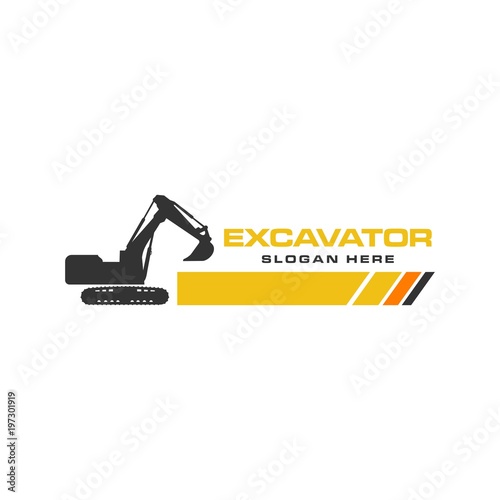 excavator logo vector