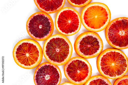 blood orange isolated on white