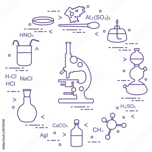 Chemistry scientific, education elements.