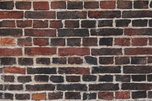 brick masonry of fired bricks dark