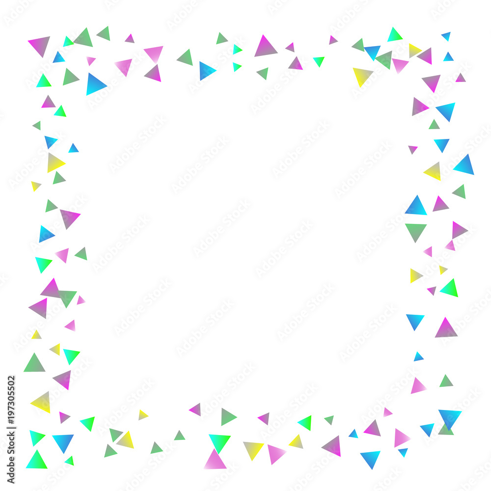 Confetti triangles on a white background. Stock Vector Adobe Stock