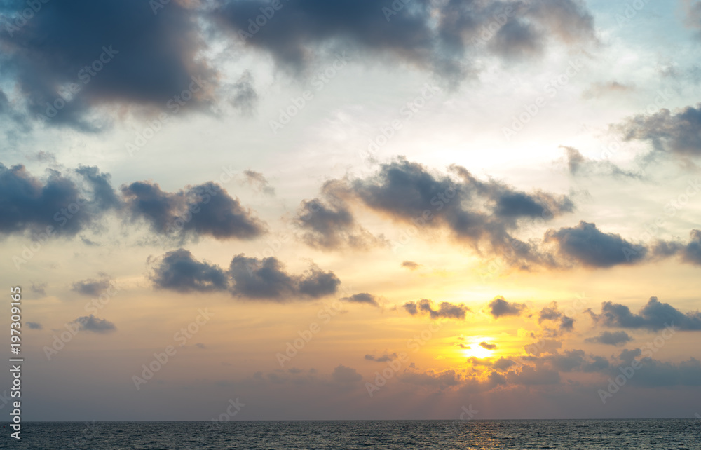 Sunset sky at beach Sunset sky at beach