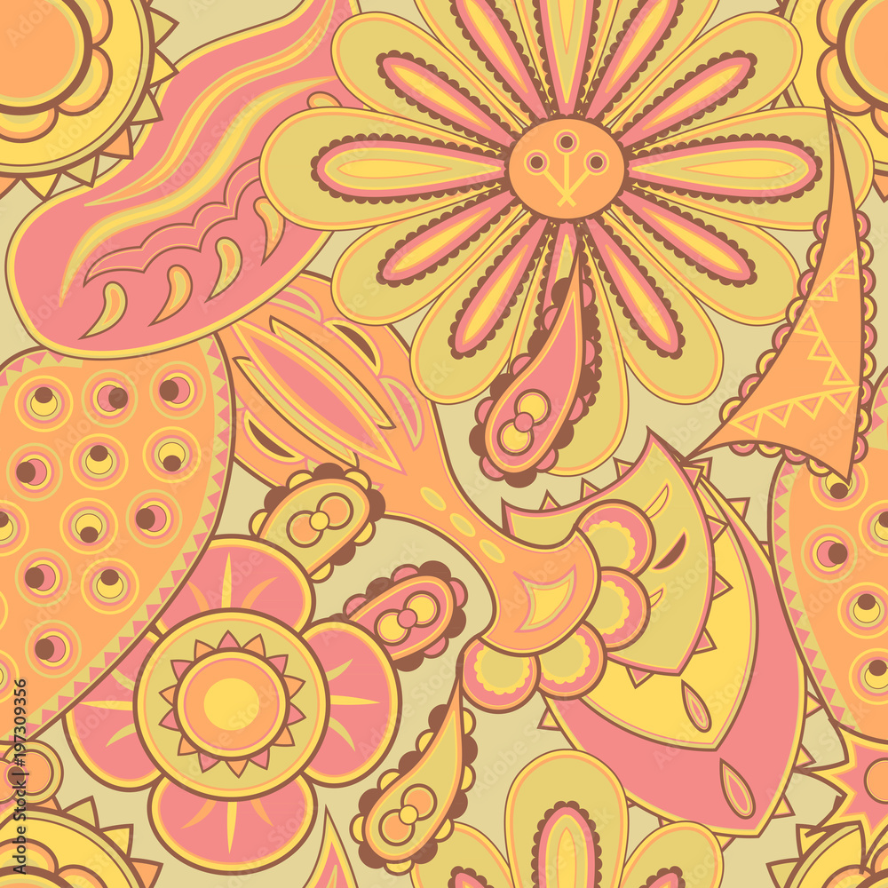Seamless floral pattern. Can be used for wallpaper, textile. Pastel colors Seamless floral pattern. Can be used for wallpaper, textile. Pastel colors