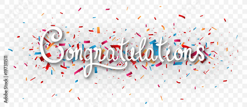 Congratulations banner , isolated on transparent background