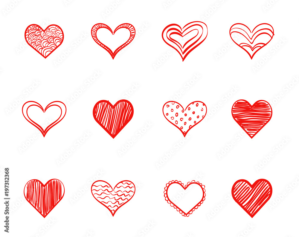 Hand drawn heart for your creativity. Design elements for Valentine's Day Hand drawn heart for your creativity. Design elements for Valentine's Day
