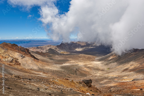 Views along the trail of the Tongariro Alpine Crossing, New Zealand