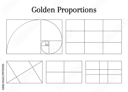 Composition proportion help guidelines set for arrangement adjusting photo