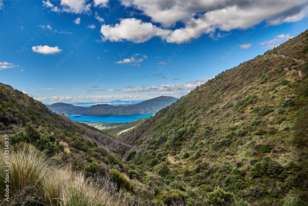 Views along the trail of the Tongariro Alpine Crossing, New Zealand