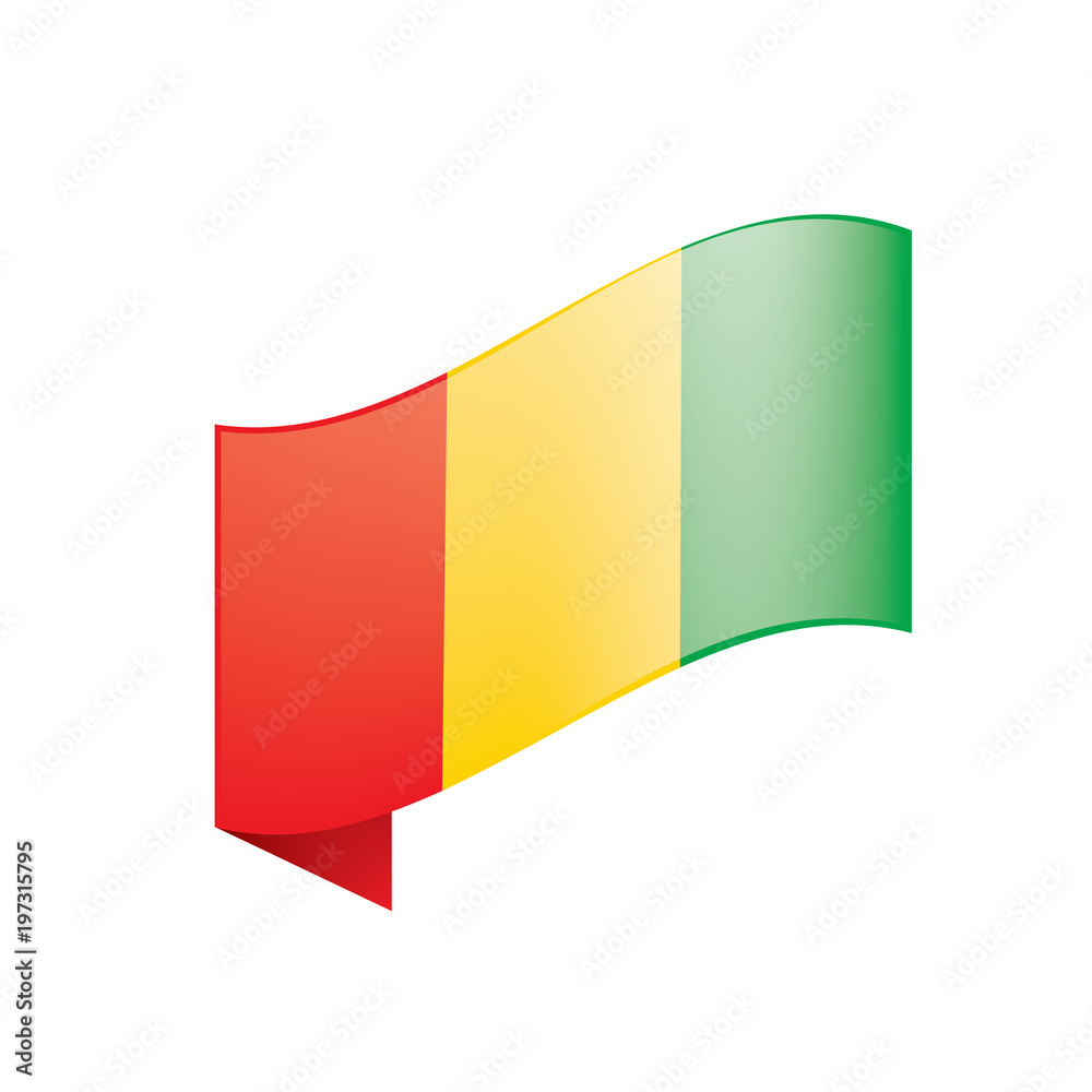 Fototapeta premium guinea flag, vector illustration