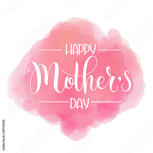Happy mother Day lettering. Greeting Card Design. Hand Drawn Text