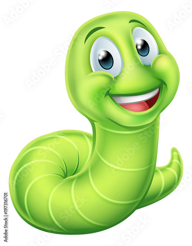 Caterpillar Worm Cartoon Character