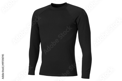 Thermo active underwear clothing in black color