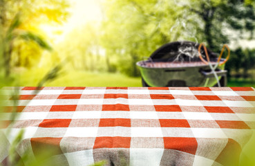 grill and desk with free space for your decoration. 