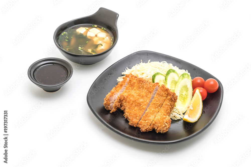 Japanese deep fried pork cutlet (tonkatsu set) Japanese deep fried pork cutlet (tonkatsu set)